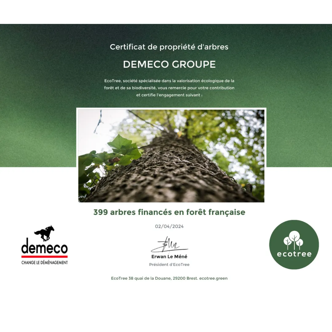 399 arbres plantés avec Demeco